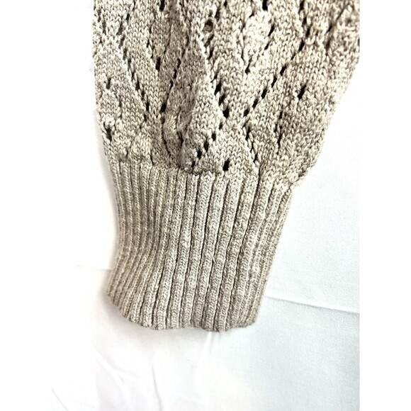 Torrid Taupe Pointelle Button Front Boyfriend Cardigan Sz 3 - Picture 3 of 11